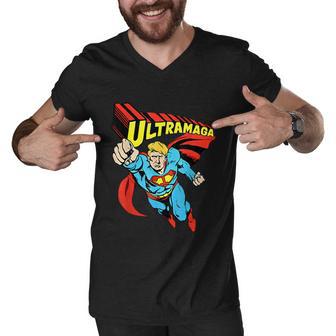 Ultra Maga Shirt Funny Pro Trump Maga Super Ultra Maga 2024 Tshirt Men V-Neck Tshirt - Monsterry UK