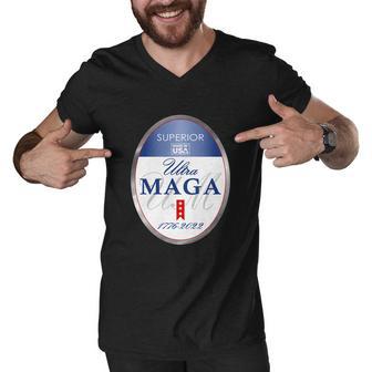 Ultra Maga Superior 1776 2022 Parody Trump 2024 Anti Biden Men V-Neck Tshirt - Monsterry AU