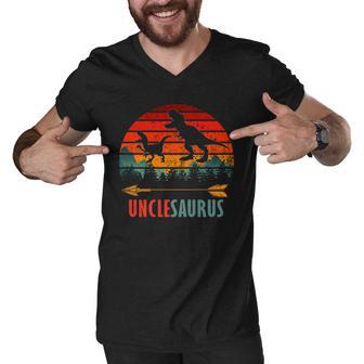 Uncle Dinosaur Trex V3 Men V-Neck Tshirt - Monsterry AU