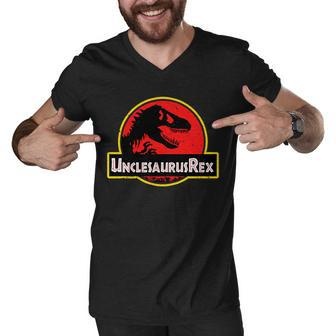 Unclesaurus Rex Tshirt Men V-Neck Tshirt - Monsterry