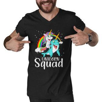Unicorn Squad Magical Unicorn Riding Narwhal Men V-Neck Tshirt - Monsterry