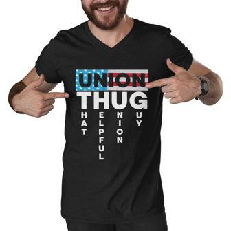Union Thug Acronym Joke American Worker Union Workers Rights Funny Gift Men V-Neck Tshirt - Monsterry UK