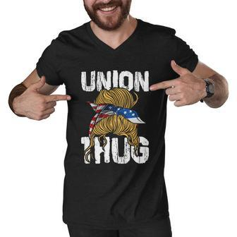 Union Thug Labor Day Skilled Union Laborer Worker Cute Gift Men V-Neck Tshirt - Monsterry DE