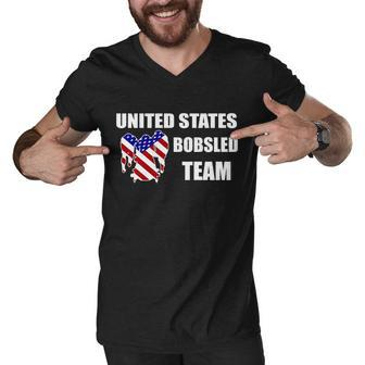 United States Bobsled Team Men V-Neck Tshirt - Monsterry UK