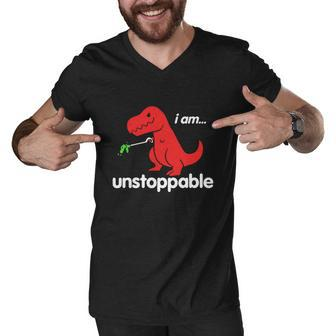 Unstoppable T Rex Funny Tshirt Men V-Neck Tshirt - Monsterry