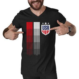 Usa Womens Soccer Tshirt Men V-Neck Tshirt - Monsterry