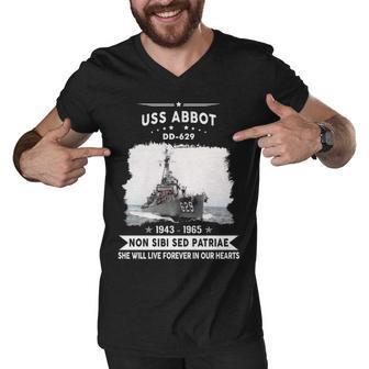 Uss Abbot Dd Men V-Neck Tshirt - Monsterry