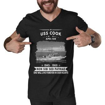 Uss Cook Apd Men V-Neck Tshirt - Monsterry CA