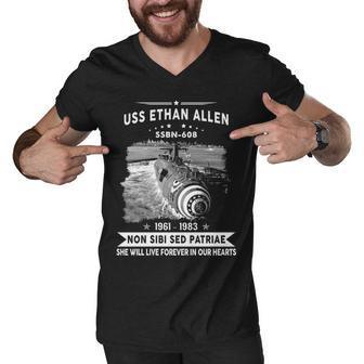 Uss Ethan Allen Ssbn Men V-Neck Tshirt - Monsterry CA