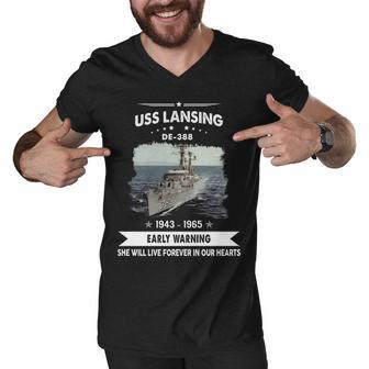 Uss Lansing De Men V-Neck Tshirt - Monsterry