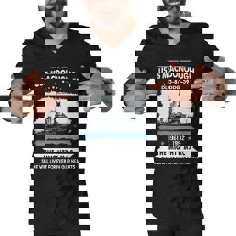 Uss Macdonough Dlg 8 Ddg Men V-Neck Tshirt - Monsterry