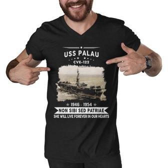 Uss Palau Cve Men V-Neck Tshirt - Monsterry CA