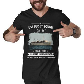 Uss Puget Sound Ad Men V-Neck Tshirt - Monsterry UK