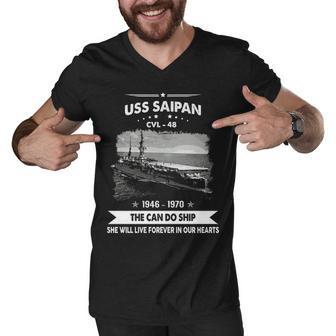 Uss Saipan Cvl V2 Men V-Neck Tshirt - Monsterry