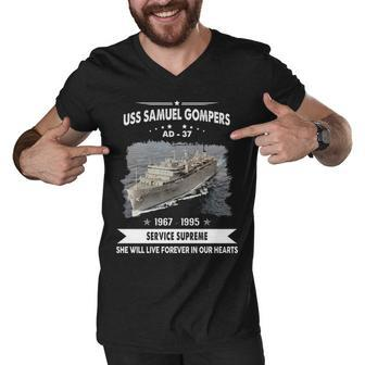Uss Samuel Gompers Ad Men V-Neck Tshirt - Monsterry DE