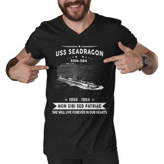 Uss Seadragon Ssn Men V-Neck Tshirt - Monsterry