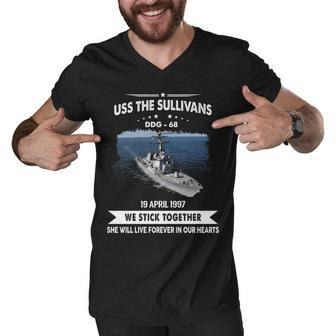 Uss The Sullivans Ddg Men V-Neck Tshirt - Monsterry UK