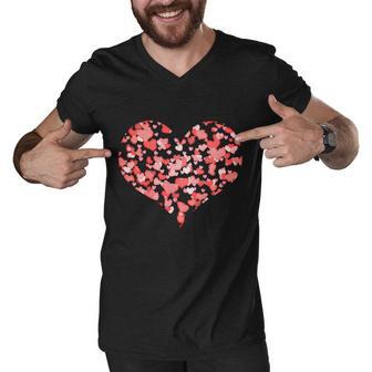 Valentine Multi Heart Of Love Men V-Neck Tshirt - Monsterry AU