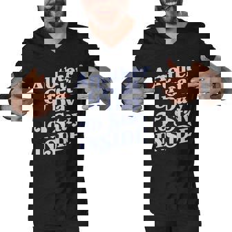 Vintage Another Great Day To Stay Inside T-Shirt Graphic Design Printed Casual Daily Basic Men V-Neck Tshirt - Thegiftio