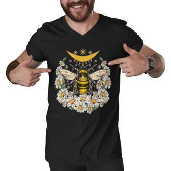 Vintage Daisy Honey Moon Bee Men V-Neck Tshirt - Monsterry CA