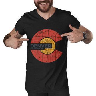 Vintage Denver Colorado Logo Tshirt Men V-Neck Tshirt - Monsterry UK