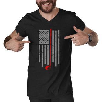 Vintage Golf American Flag Usa Tshirt Men V-Neck Tshirt - Monsterry