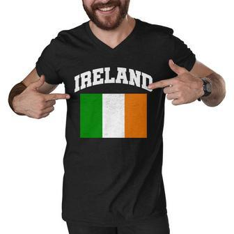 Vintage Ireland Team Flag Men V-Neck Tshirt - Monsterry DE