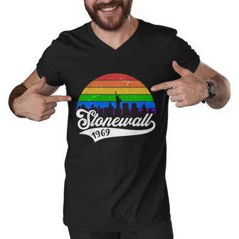 Vintage Stonewall Men V-Neck Tshirt - Monsterry CA