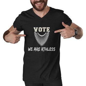 Vote Were Ruthless Rgb Feminist Pro Choice Men V-Neck Tshirt - Monsterry UK