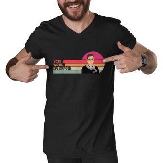 Vote Were Ruthless Rgb Feminist Pro Choice Men V-Neck Tshirt - Monsterry UK