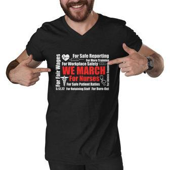 We March For Nurses Million Nurse March Women Power Nurse Tshirt Men V-Neck Tshirt - Monsterry DE