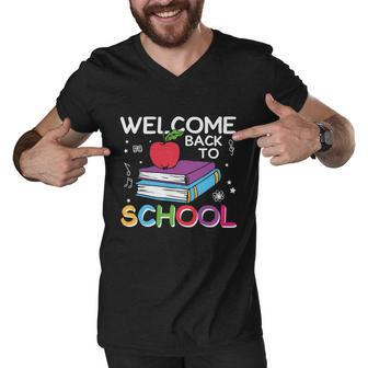 Welcome Back To School 1St Day 100 Days Of School Men V-Neck Tshirt - Monsterry