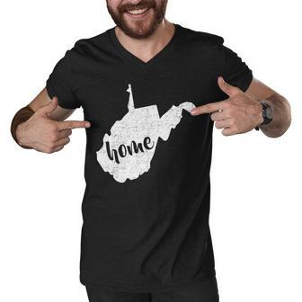 West Virginia Home State Men V-Neck Tshirt - Monsterry DE