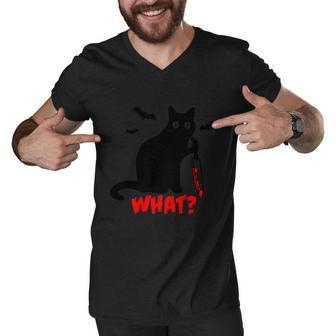 What Cats Funny Halloween Quote Men V-Neck Tshirt - Monsterry AU