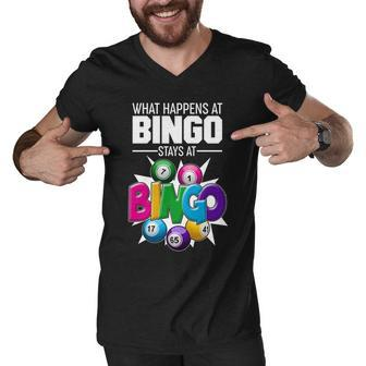 What Happens At Bingo Stays At Bingo Men V-Neck Tshirt - Monsterry UK