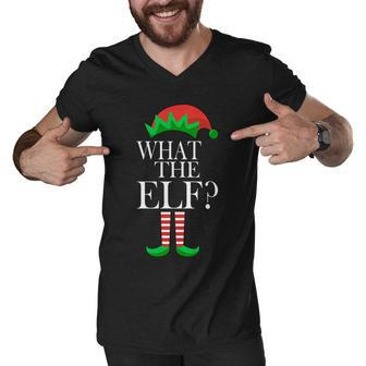 What The Elf Funny Family Matching Christmas Men V-Neck Tshirt - Monsterry
