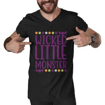 Wicked Little Monster Halloween Quote Men V-Neck Tshirt - Monsterry CA