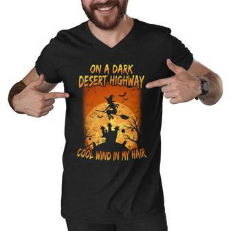 Witch On A Dark Desert Highway Witch Cool Wind In My Hair Tshirt Men V-Neck Tshirt - Monsterry UK