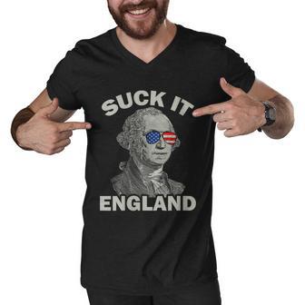 Womens 4Th Of July Suck It England Men V-Neck Tshirt - Monsterry DE