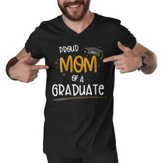 Womens Proud Mom Of A Class Of 2021 Graduate Graduation Gift Men V-Neck Tshirt - Thegiftio