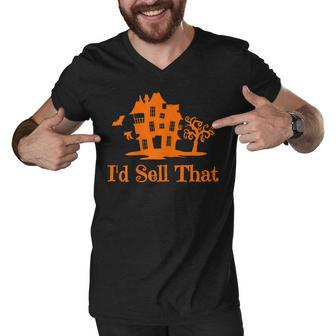 Womens Realtor Halloween Id Sell That Real Estate Agent Men V-Neck Tshirt - Thegiftio UK