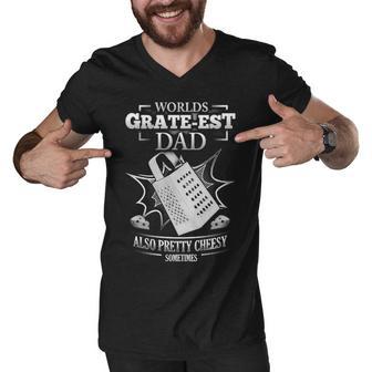 Worlds Grate-Est Dad Men V-Neck Tshirt - Seseable