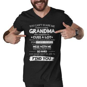 You Cant Scare Me I Have A Crazy Grandma Men V-Neck Tshirt - Monsterry UK