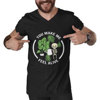 You Make Me Feel Alive Halloween Quote Men V-Neck Tshirt - Monsterry DE