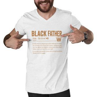 Black Father The Man The Myth The Legend Blackfather Dad Daddy Grandpa Grandfath Men V-Neck Tshirt - Monsterry UK