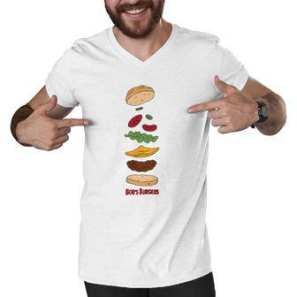 Bob&8217S Burgers Elements Of A Burger Men V-Neck Tshirt | Mazezy