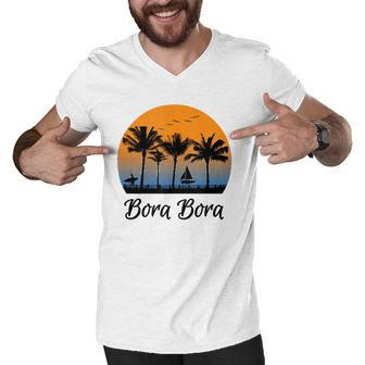 Bora Bora Travel Souvenir Gift French Polynesia Men V-Neck Tshirt - Thegiftio UK