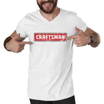 Craftsman Distressed Tshirt Men V-Neck Tshirt - Monsterry DE