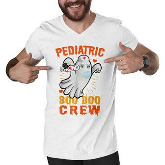 Cute Ghost Halloween Pediatric Nurse Boo-Boo-Crew Men V-Neck Tshirt - Thegiftio UK