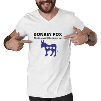 Donkey Pox Tshirt Men V-Neck Tshirt - Monsterry